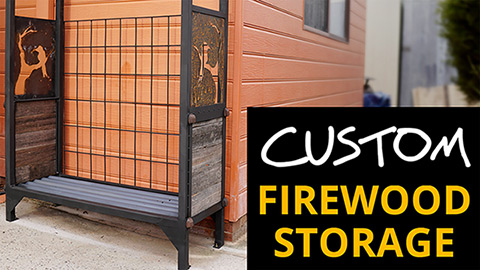 Build an outdoor firewood storage rack