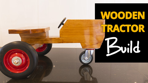 Build a wooden toy tractor