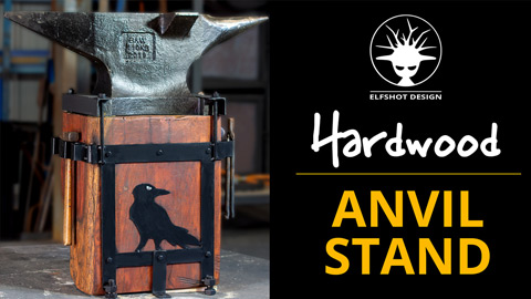 Build a solid anvil stand from hardwood stump - DIY woodworking and welding
